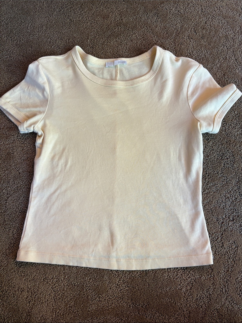 Zara Short Sleeve Tee in Light Yellow